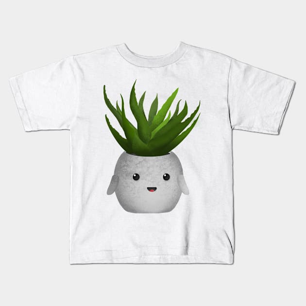 Succulent monstars Kids T-Shirt by Hakubiya